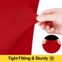 Smiry Spandex Tablecloth 6 Pack, Elastic Fitted Stretch Tablecloth for 6FT Rectangle Tables, Waterproof Washable Table Cover Skirt for Wedding, Banquet & Parties (Red, 72Lx30Wx30H Inch)