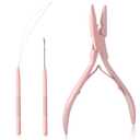 NEWISHTOOL Micro Links Hair Extensions Kit, Hair Extension Pliers for Beads, Hair Extension Loop Needle Pulling Hook Tool Bead Device Tool Kits, Micro Link Tools for Hair or Feather Extensions Styling
Amazon's Choice