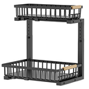 2 Pack Under Sink Organizer, Height Adjustable Pull out Cabinet Organizer, 2 Tier Metal Under Sink Organizer Storage, Sliding Storage Drawer for Kitchen Bathroom Laundry Room Pantry.
Under Sink Organizer
