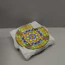 vancasso Salad Plates Set of 6-8.5 Inch Ceramic Dessert Plate, Small Dinner Plate Set, Microwave, Oven and Dishwasher Safe, Colorful Bohemian Style Dishes for Kitchen