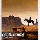 A PLUS MAX 27x40 Picture Frame White Light Weight Wall Mount | 27 x 40 Inch White Wood-grain Engineered Wood Material Frame for 27by40 Rectangular Photo Poster - 1 Pack/White/27x40