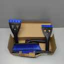 34" Extendable Ice Scrapers for Car Windshield 2-in-1 Snow Brush for Car Snow Scraper for Car Snow Scraper and Drush with Ergonomic Foam Grip for Cars, Trucks, SUVs with 360 Pivoting Brush Head Blue