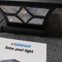 4x4 Solar Post Cap Lights 4 Pack - 6x6 Post Cap Solar Light, 2-Mode, IP64 Waterproof, Post Lights Solar Powered for 4x4 5x5 6x6 Wood/Vinyl Posts, Black