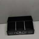 Barydat Christmas Hot Cocoa Bar Wood Coffee Station Organizer Countertop with 4 Compartment Coffee Bar Decorative Holder Xmas Basket Organizer Bin for Kitchen Holiday Gift Party Home Supplies (Black)