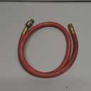 Red Rubber Air Hose Whip 3' Long 1/4" I.D. with 1/4" Male Ball Swivel