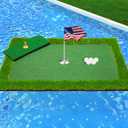 Floating Golf Green for Pool, Various Sizes (35"x24"/47"x35"/63"x47") to Suit Your Needs, Floating Chipping Green-Ideal for 2-4 Golfers Competing and Improving Skills in Outdoor and Pool Games
