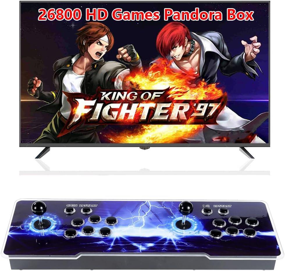 Arcade Games Console 26800 Games in 1 Retro Game Machine,1280X720, 3D Games, Search, Save, Hide, Suspend, Supports Up to 4 Players Pandoras Box for PC & Projector & TV (Thunder)