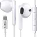Wired Headphones for iPhone Earbuds with Lightning Connector Earphones Built-in Microphone & Volume Control Headsets Compatible with iPhone 14/14Pro/12/12Pro/13Pro/11/XS Max/XR/XS/X/SE/8P, 1Pack