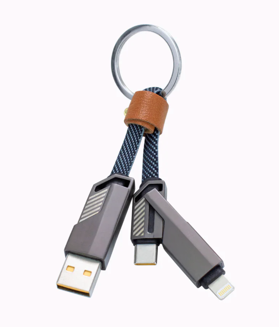 ZGear Key Chain Braided Flat Charge Cable