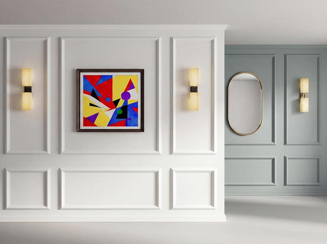 Precut Wall Molding Kit - Set of 12 Frames Paintable Wainscoting Panels Ready-to-Assemble Accent Wall Kit, Modern Molding Trim Decor for Living Room Bedroom Hallway Kitchen Island