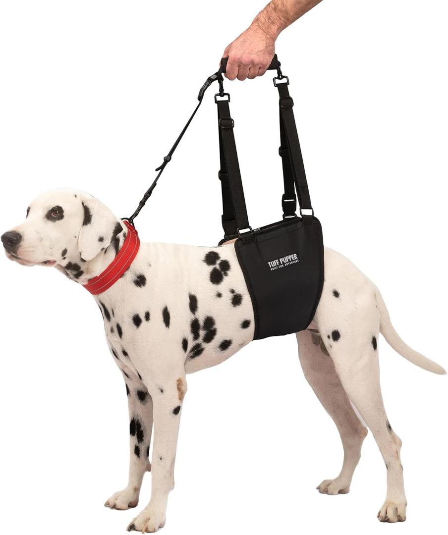 Tuff Pupper Dog Sling Hip Harness | Rear Lift Support for Senior & Injured Dogs | Adjustable Mobility Aid | Strong Padded Handle | Comfortable Design | Hip & Hind Leg Assistance (Medium/Large Unisex)