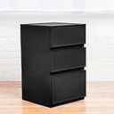 ASTAGE Drawer Block Plastic Bins Stacking Storage Modular Storage Drawer Home Closet Living Office Organizer With Divider (Black, Medium C)