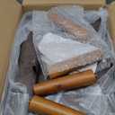 Dog Stairs for Small Dogs and Cats, Dog Ramp for Couch and Bed, Foldable 2-in-1 Wooden Pet Steps for Puppy, Split Ottoman DesignBrown