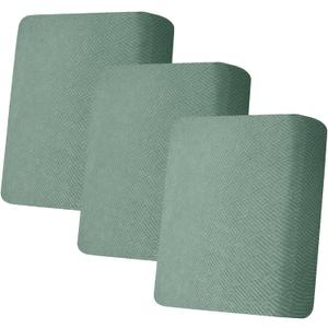 ZNSAYOTX Stretch Individual Cushion Covers Sofa Cushion Couch Seat Covers Slipcovers Soft Replacement Unique Pattern Furniture Protector with Elastic Bottom (Pea Green, 3 Pc Cushion Cover)