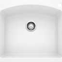 BLANCO, White 440211 DIAMOND SILGRANIT Drop-In or Undermount Kitchen Sink, 25" X 22"