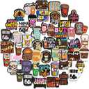 Silicone Coffee Focal Beads Bulk 50PCS Different Coffee Focal Beads for Pens/Necklace/Keychains/Bracelets Women Teens Gifts