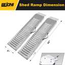 BEJONI 40" Steel Shed Ramps, 2PCS Total 960 lbs Capacity Shed Ramp for Riding Mower, Heavy Duty Trailer Ramps for ATVs, Bicycles, Motorcycles, Snow Blowers, Dirt Bikes, E-Bikes