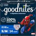 Goodnites Boys' Nighttime Bedwetting Underwear, Size S/M (43-68 lbs), 14 Ct, Packaging May Vary