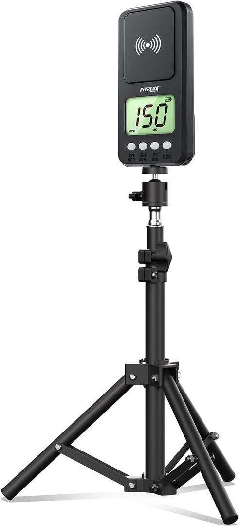 Rotatable Baseball Radar with Tripod,High-Speed Pitching & Swing Tracker,Accurate Speed Radar Gun with Memory Recall & LCD Display,Handheld or Hand Free Speed Sensors Equipment for All Baseball Player