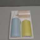 Hiboom 3 Pcs Flameless Candles LED Flameless Pillar Candles Real Wax Multicolor Fake Battery Operated Wedding Decor, H 3.94" 4.92" 5.91" x D 2.95"(Pink, Blue, Yellow)