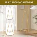Gold Easel Stand for Sign - Heavy Duty Metal Freestanding Adjustable Display Stand (3-Tier), Large Professional Easel for Paintings, Artwork & Commercial Displays, Durable Exhibition Easel