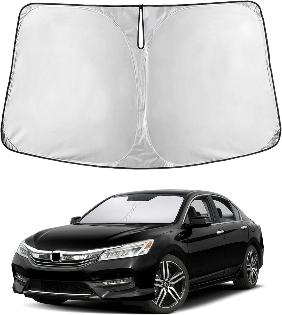 EcoNour Windshield Sunshade Compatible for Honda Accord 2013-2015 2016 2017, Sun Visor for Front Windshield & Window Sun Shade Cover, UV Heat Blocker & Protector, Car Accessories