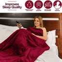 Medical king Heated Blanket, Machine Washable Extremely Soft & Comfortable Electric Blanket Throw Fast Heating with Hand Controller 10 Heating Settings & auto Shut-Off (Red, 50 x 60)