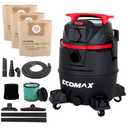 ECOMAX Dust Extractor & Shop Vac 2-in-1, Semi-automatic Filter Clean, HEPA Filter, 19 Gallon 6.5 HP Wet Dry Vacuum, Anti-static Hose, Dust-full indicator, for Woodworking, Workshop and Garage