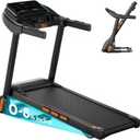 Treadmill for Home, 3.0HP Folding Treadmill with Incline, 300 lbs Capacity, Bluetooth & Heart Rate Sensor, Space-Saving Design (Black)