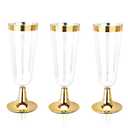 bUCLA 50 Pack Gold Plastic Champagne Flutes - 5OZ Plastic Champagne Glasses With Gold Rim - Premium Quality Gold Disposable Cups-Ideal for Thanksgiving Party, Weddings