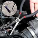 2Pcs Electrical Disconnect Pliers for Cars, Electrical Connector Removal Pliers Automotive Fuel Line Disconnect Repair Tool Set for Fuel Injectors, Sensors (Black)