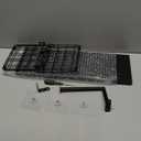 VITVITI Toilet Paper Holder with Shelf, Wall Mounted Toilet Paper Storage Basket, Wood Metal Toilet Roll and Wipes Holder for Bathroom Farmhouse (Black)