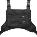 JOYEONDEF Sports Chest Bag for Men, Water Resistant Chest Pack, Running Pack with Cell Phone Holder and Extra Storage, One Size