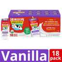 Horizon Organic Shelf Stable 1% Lowfat Vanilla Milk Boxes, 8 fl oz, 18 Count - 8g Protein per Serving, USDA Organic UHT, Ready to Drink for Lunchbox, Travel, or On-the-Go, No Refrigeration Needed