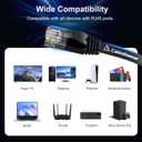 Cat 6 Ethernet Cable 3ft (6 Pack) (at a Cat5e Price but Higher Bandwidth) Flat Internet Network Cable - Cat6 Ethernet Patch Cable Short - Black Computer Cable with Snagless RJ45 Connectors