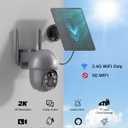 ANRAN 3MP Security Camera Wireless Outdoor, 2K Solar Outdoor Camera with 360 View, Smart Siren, Spotlights, Color Night Vision, PIR Human Detection, Pan Tilt Control, 2-Way Talk, Q01 Grey 2 Packs