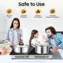 3000W 110V Cooktop Portable 4 Burners Electric Built-in Cooktop Sensor Touch Control Countertop Electric Hot Plate with Kid Safety Lock and 2H Timer, 9 Heating Level, no plug, 60*54cm/23.62*21.26in