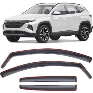 DORENA in-Channel Rain Guards Window Visors Fit for Hyundai Tucson 2022-2026 (Gas Models Only, Not for Hybrid & HEV) Window Deflectors Vent Deflector Vent Window Visors Car Accessories 4pcs