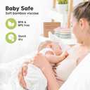 Organic Nursing Pads - 14 Washable Breast Pads for Breastfeeding, Wash Bag, Viscose Derived from Bamboo Reusable Nipple Covers for Breastfeeding Essentials, Soft & Absorbent (Pastel Touch, L 5")