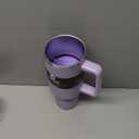 40 oz Tumbler with Handle,Tumbler with Lid and Straw,Double Wall Insulated Cup Stainless Steel Travel Mug(Cold for 34 Hours),Water Bottle for Iced Tea,Coffee,Cold Beverages(Purple)