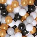 GOGOSO Ball Pits Balls for Toddlers Pack of 50 100 200 Plastics Shape Ball Non-Phthalate Non-BPA Non-Toxic 2.2-Inch Crush Proof Play Balls (C Gray Colors)