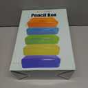 Youngever 5 Pack Plastic Pencil Box, Pencil Case Box, Translucent Pencil Boxes, School Supply Box