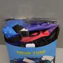 Snow Tube,48 Inch Big Heavy-Duty Inflatable Snow Sled with Premium Canvas Cover for Kids Adults,Thickened Hard Bottom Sleds for Snow with Detachable Tow Strap,Winter Outdoor Fun Snow Toys Gifts (Colorful)