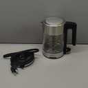 Amazon Basics Electric Kettle with Glass Carafe for Tea and Coffee, BPA-Free, Fast Boiling, Auto Shut-Off, 1 Liter, 1500W, Glass and Steel