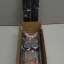 Meangood Spice Rack Shelf for Kitchen Stove, Over the Stove Shelf with 4 Hooks Extra Storage Countertop, Rustic Wood & Solid Metal Commbined Stove Shelf for Storage Seasoning, Easy to Assemble