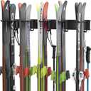 Ultrawall Ski Rack, Wall Mounted Ski Storage for Garage Storage Organizer System, 10 Pairs of Skis Holder for Home Shed, Holds Up to 300lbs