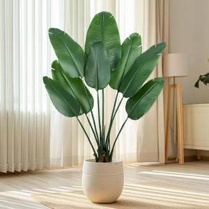 4 Ft Artificial Bird of Paradise Plant,Faux Plants Indoor Tall Fake Plants Decor-Artificial Plants Indoor & Outdoor