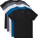 Hanes Boys' Originals Performance Mesh Tween T-Shirt Pack, Stretch Undershirts, 5-Pack M