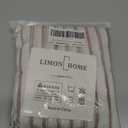 LIMON HOME Striped Taupe Linen Kitchen Curtains 30 inch Length Pinch Pleat Cafe Curtains 1 Panels (24"W x 30"L (Pack of 1))