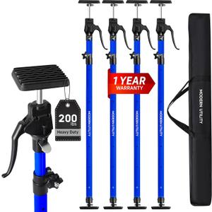 NEW DESIGN Adjustable Cabinet Jacks for Installing Cabinets (45.3-114.2 Inches 4 Pack) Heavy Duty 200 lb Support Rod & Third Hand Support System with Swivel Non-Slip Pads for Drywall and Ceilings